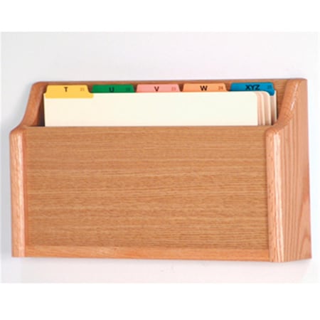 Single Square Bottom Legal Size File Holder In Light Oak